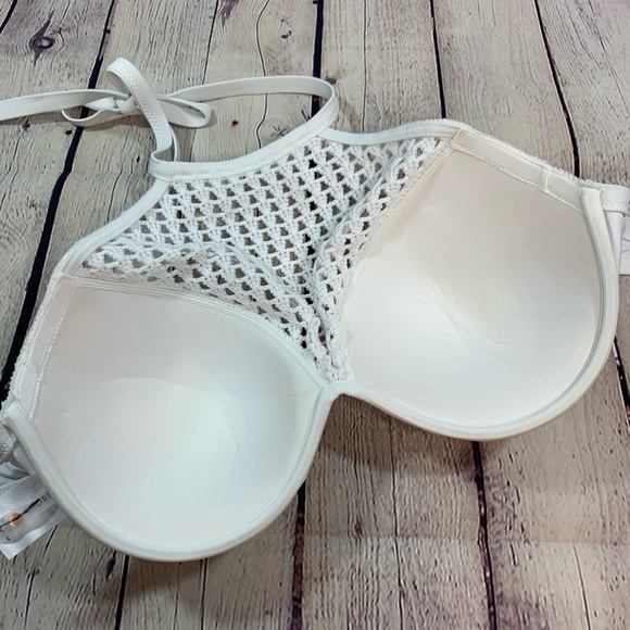 NWOT Shade & Shore Boho Crochet High Neck Top - Picture 6 of 13